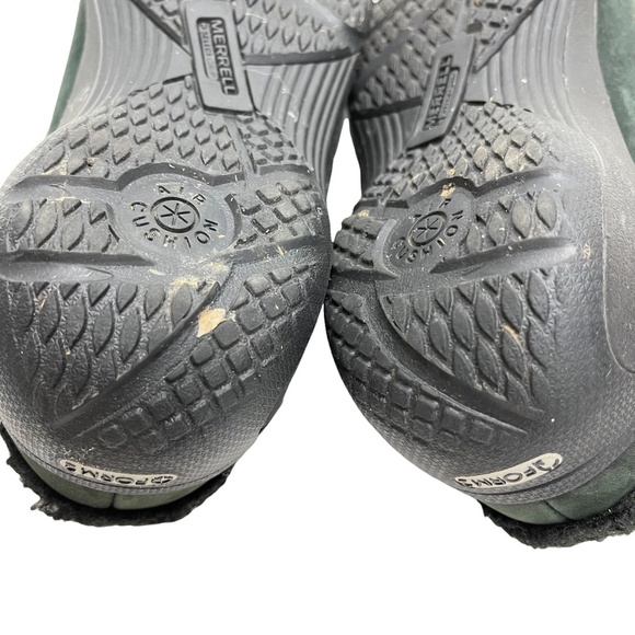 MERRELL ENCORE ICE SLIDE Slip On Mules Clogs Green Genuine Leather Shoes sz 7.5 - Picture 16 of 16